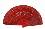 Cheap Red Wood Fan with Painted Flowers 4.959€ #503281166